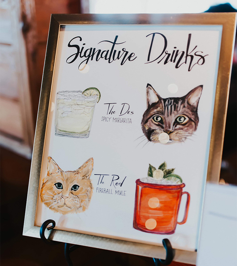 Pet-Themed Signature Weddings Cocktails